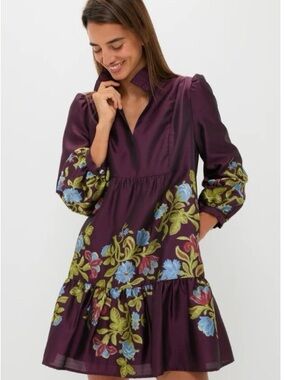 Tuckernuck Winetasting Dianthus Jacquard Palmerston Dress XL NEW w/TAGS